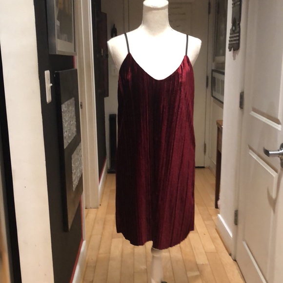 🇺🇸 Tart Burgundy Velvet Dress - Small - Picture 3 of 12